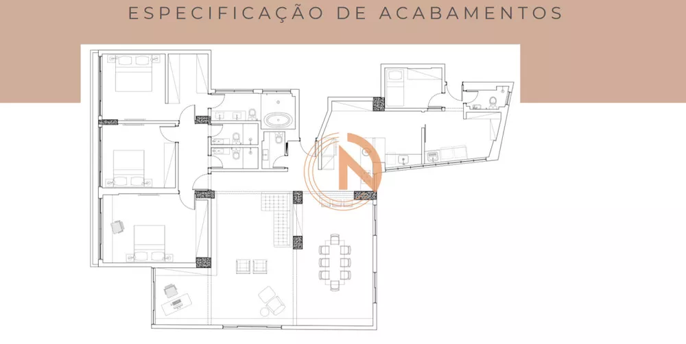 Apartamento à venda com 3 quartos, 200m² - Foto 6