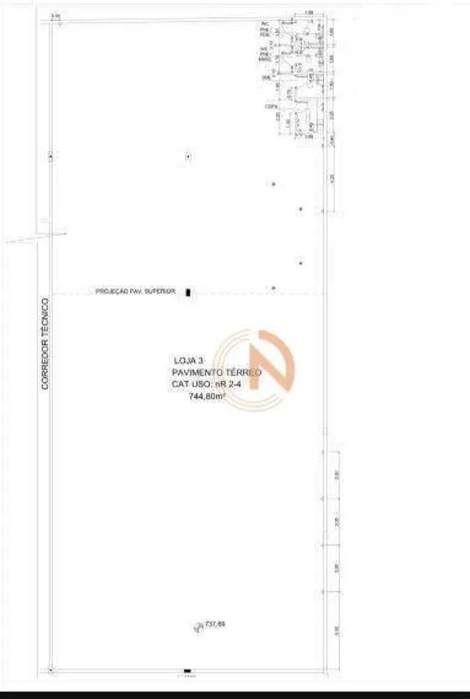 Loja-Salão, 744 m² - Foto 1