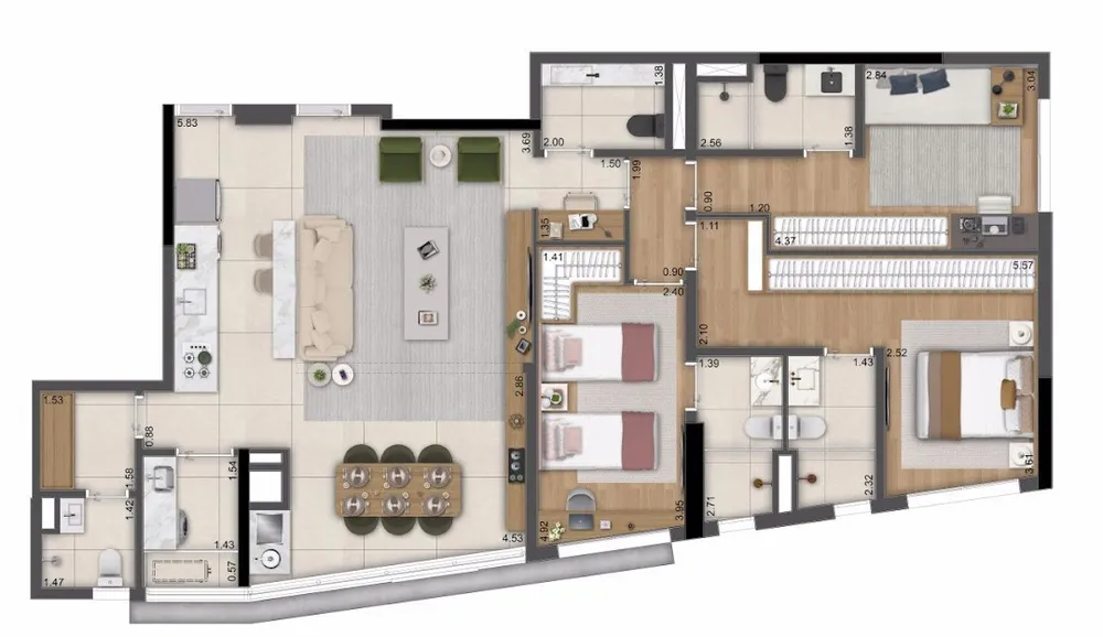 Apartamento, 3 quartos, 121 m² - Foto 7