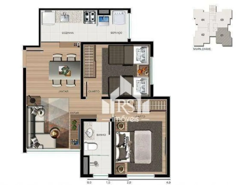 Apartamento, 2 quartos, 56 m² - Foto 32