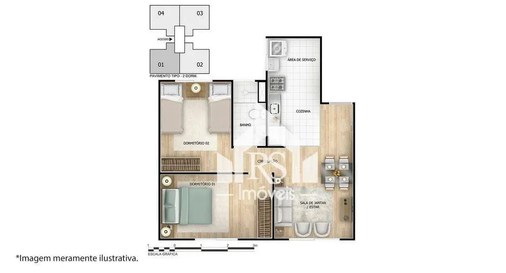 Apartamento, 2 quartos, 45 m² - Foto 13