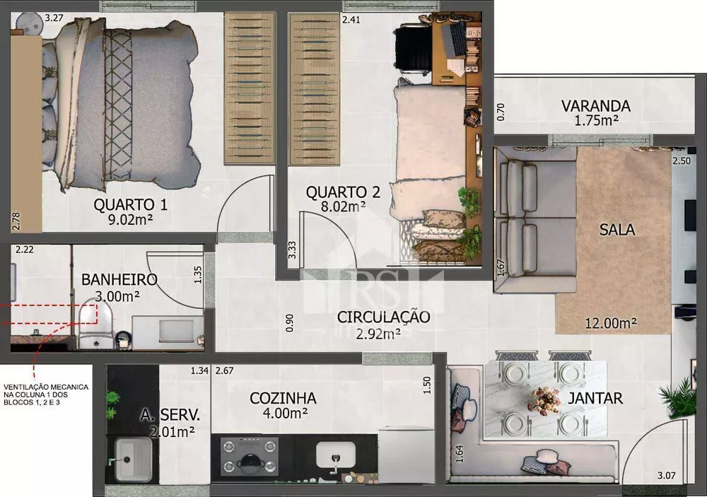 Apartamento, 2 quartos, 50 m² - Foto 20