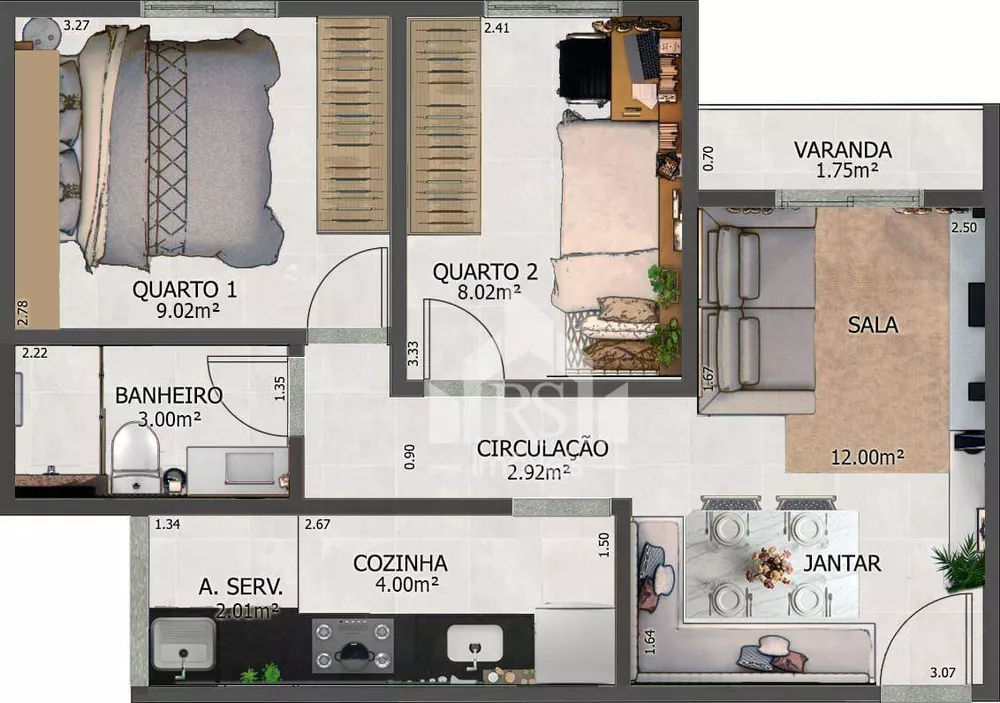 Apartamento, 2 quartos, 50 m² - Foto 21