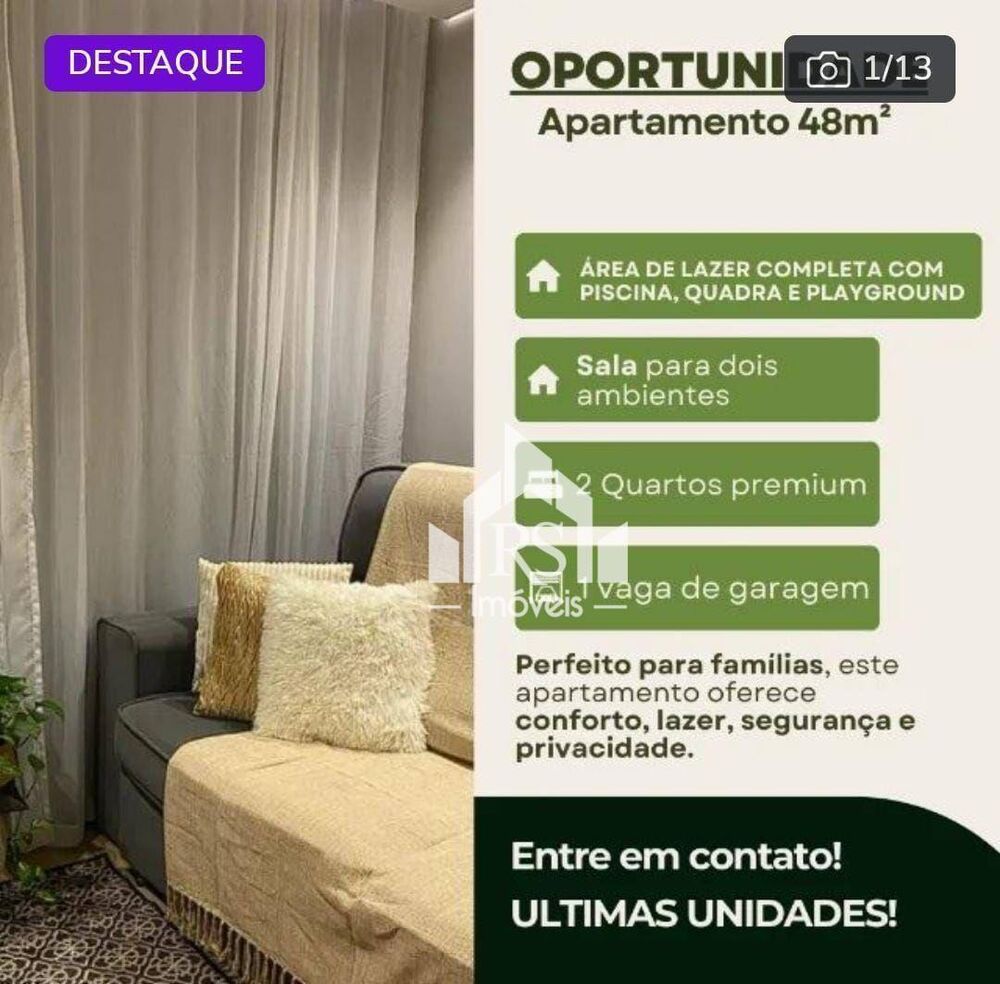 Apartamento, 2 quartos, 48 m² - Foto 1