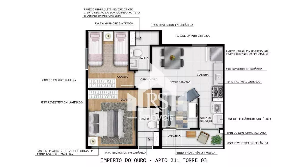 Apartamento, 2 quartos, 43 m² - Foto 50