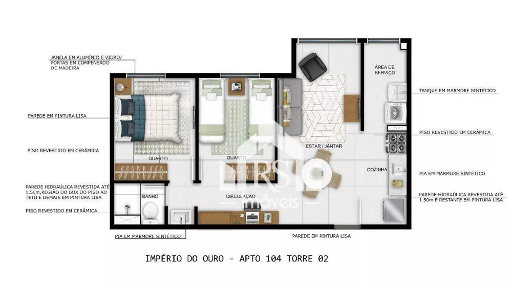 Apartamento, 2 quartos, 43 m² - Foto 60