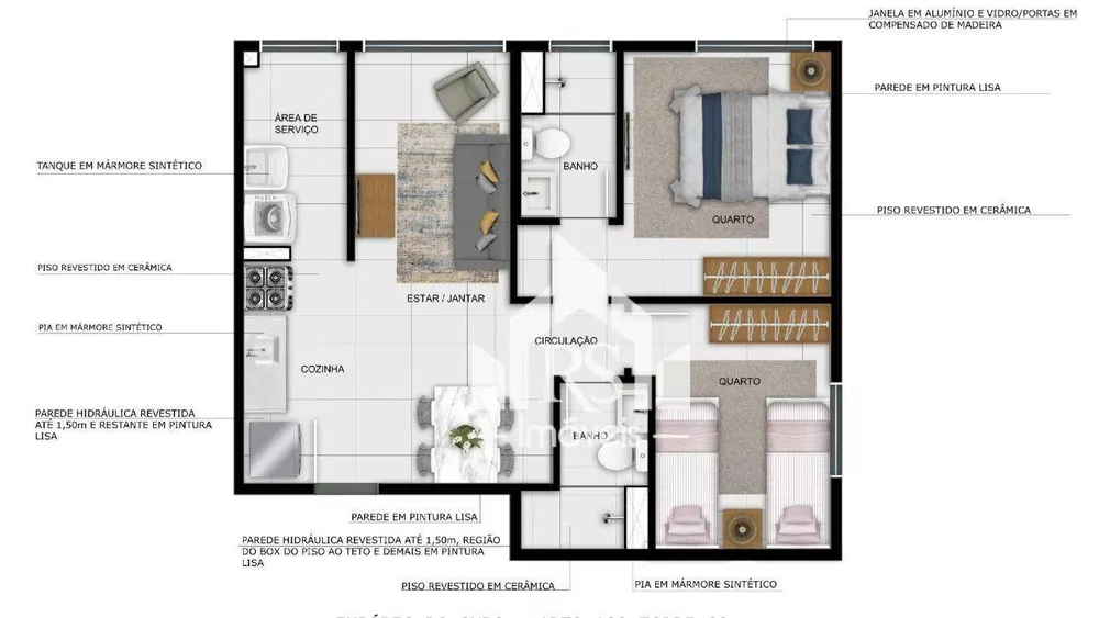 Apartamento, 2 quartos, 43 m² - Foto 10