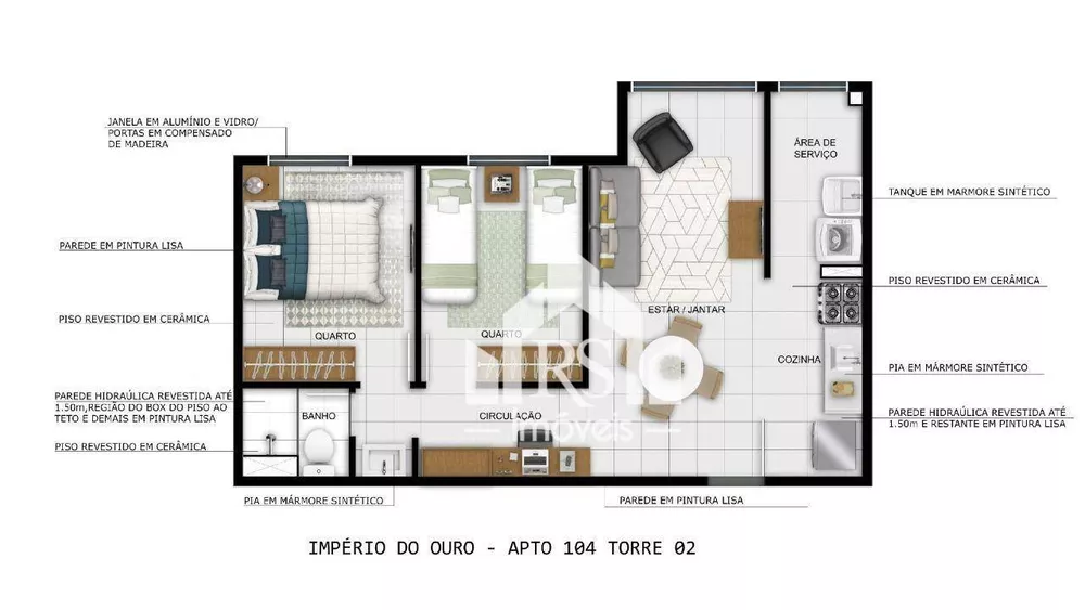 Apartamento, 2 quartos, 43 m² - Foto 11