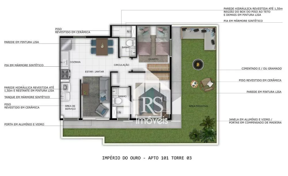 Apartamento, 2 quartos, 43 m² - Foto 4