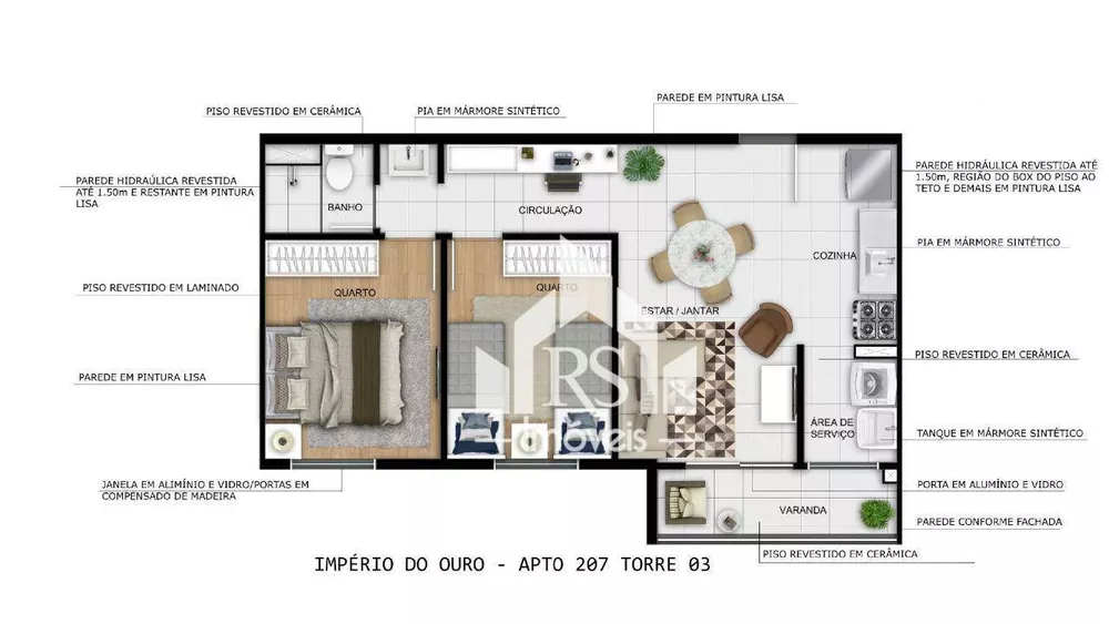 Apartamento, 2 quartos, 43 m² - Foto 15