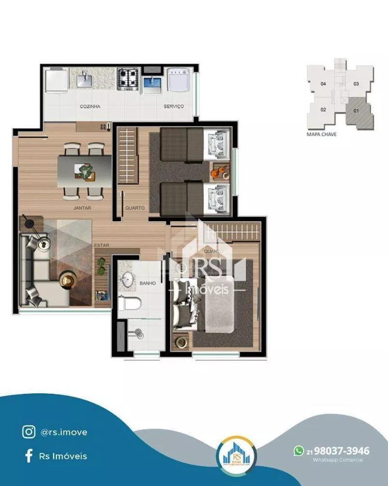 Apartamento, 2 quartos, 48 m² - Foto 16