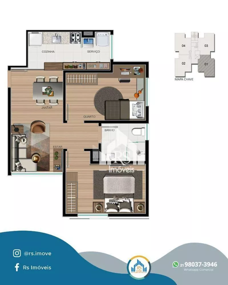 Apartamento, 2 quartos, 48 m² - Foto 34