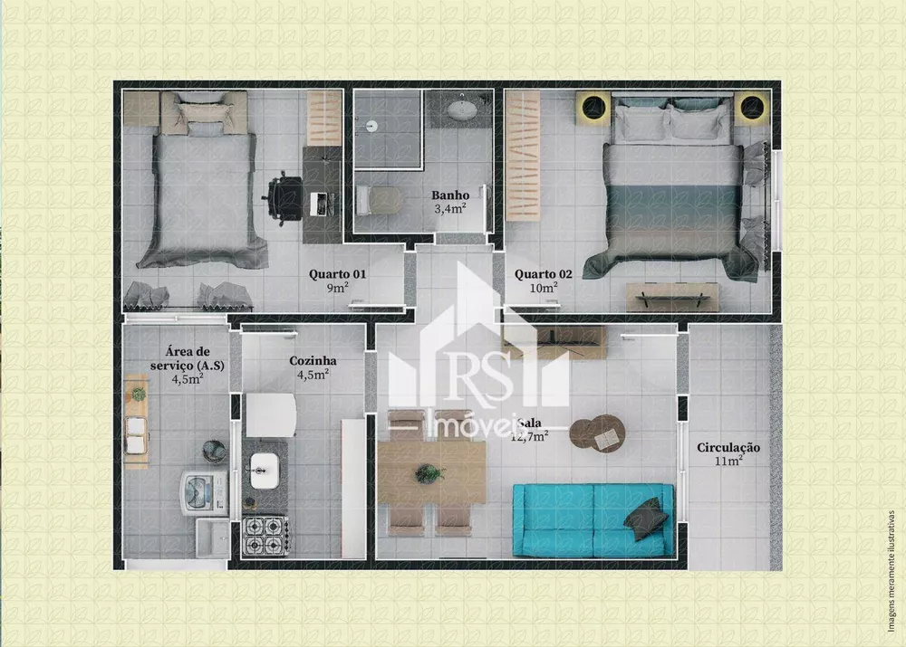 Casa de Condomínio, 2 quartos - Foto 17