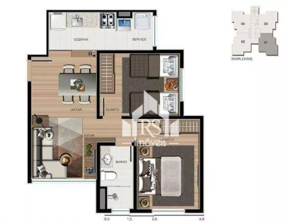 Apartamento, 2 quartos, 45 m² - Foto 35