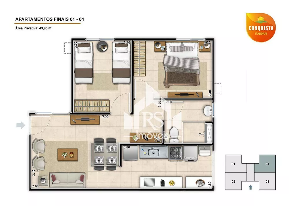 Apartamento, 2 quartos, 43 m² - Foto 11