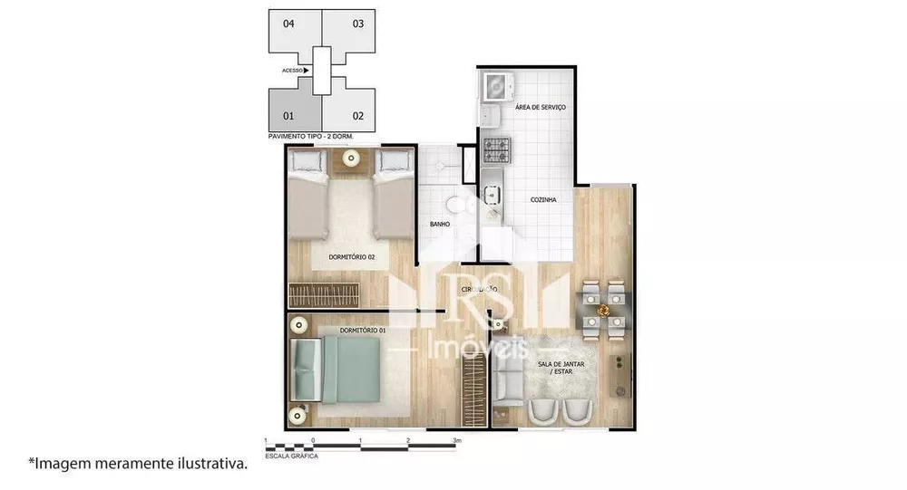 Apartamento, 1 quarto, 52 m² - Foto 7