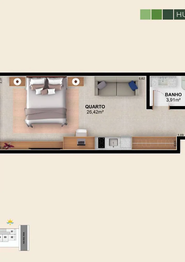 Apartamento, 1 quarto - Foto 8