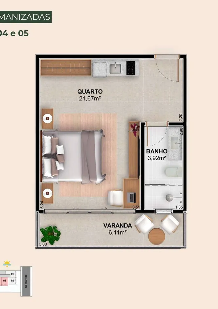 Apartamento, 1 quarto - Foto 10