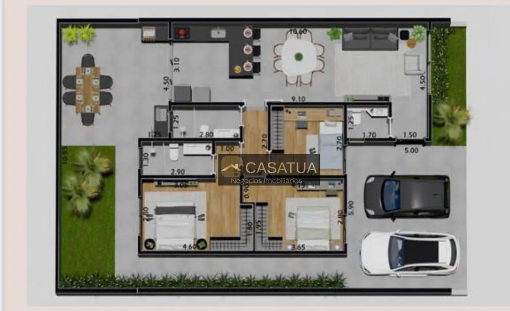 Casa de Condomínio, 3 quartos - Foto 1