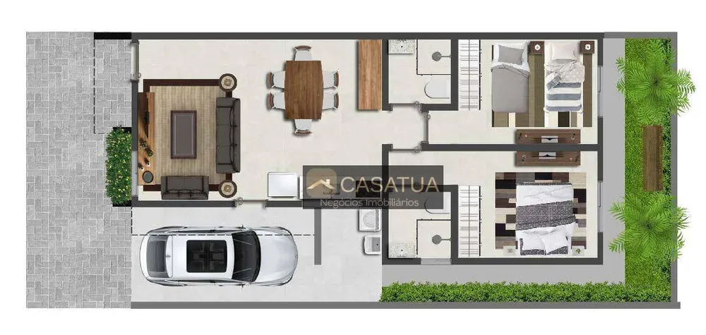 Casa, 2 quartos, 65 m² - Foto 4