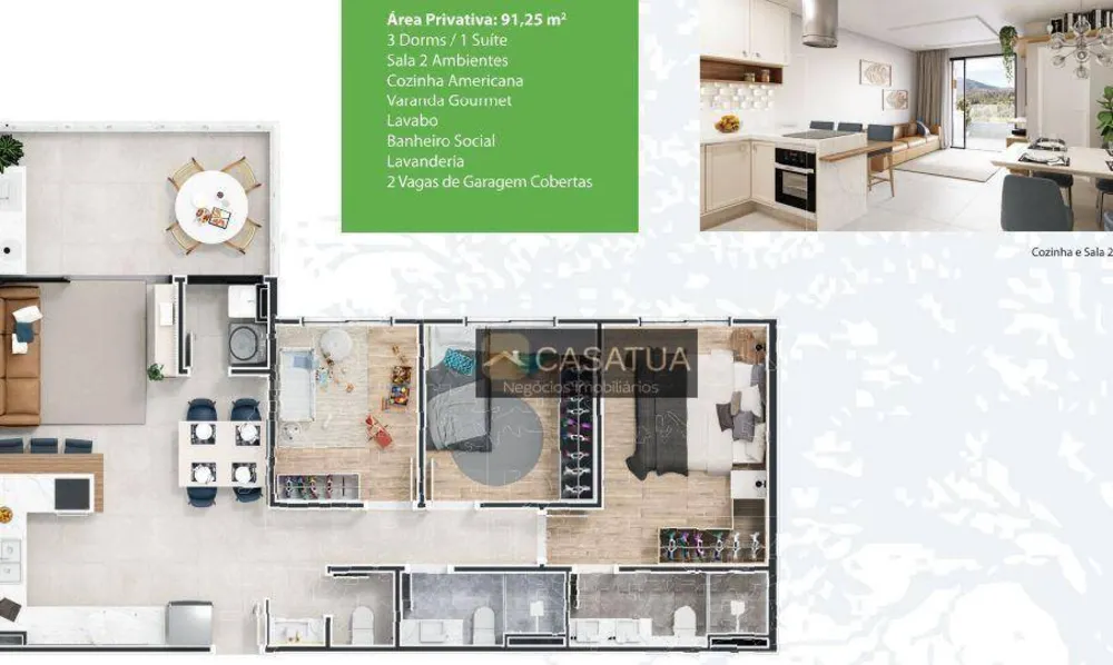 Apartamento, 2 quartos, 74 m² - Foto 1