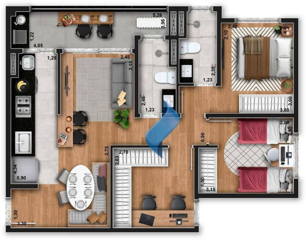 Apartamento, 2 quartos, 52 m² - Foto 14