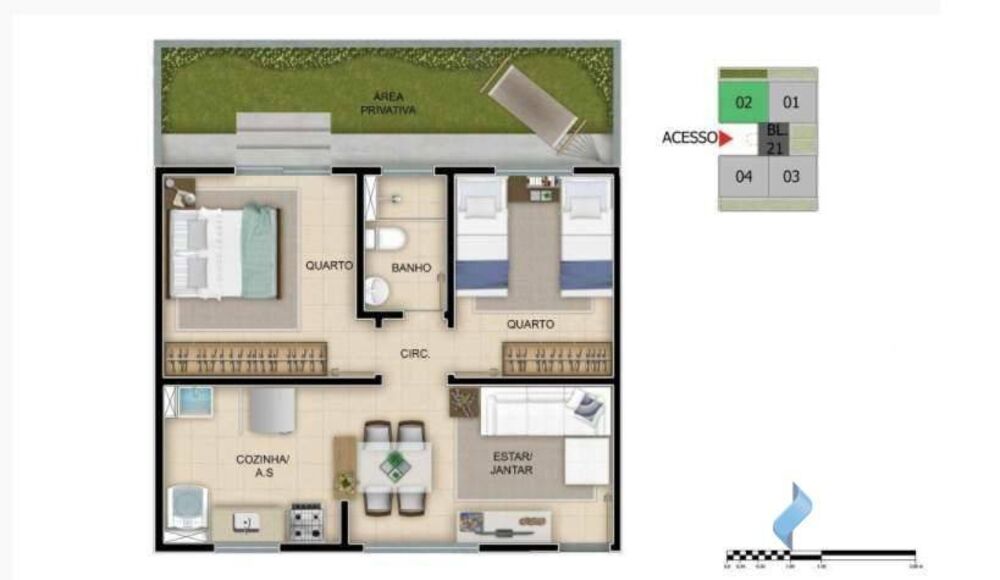 Apartamento, 2 quartos, 52 m² - Foto 19