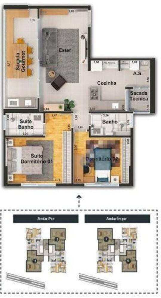 Apartamento, 2 quartos, 78 m² - Foto 4