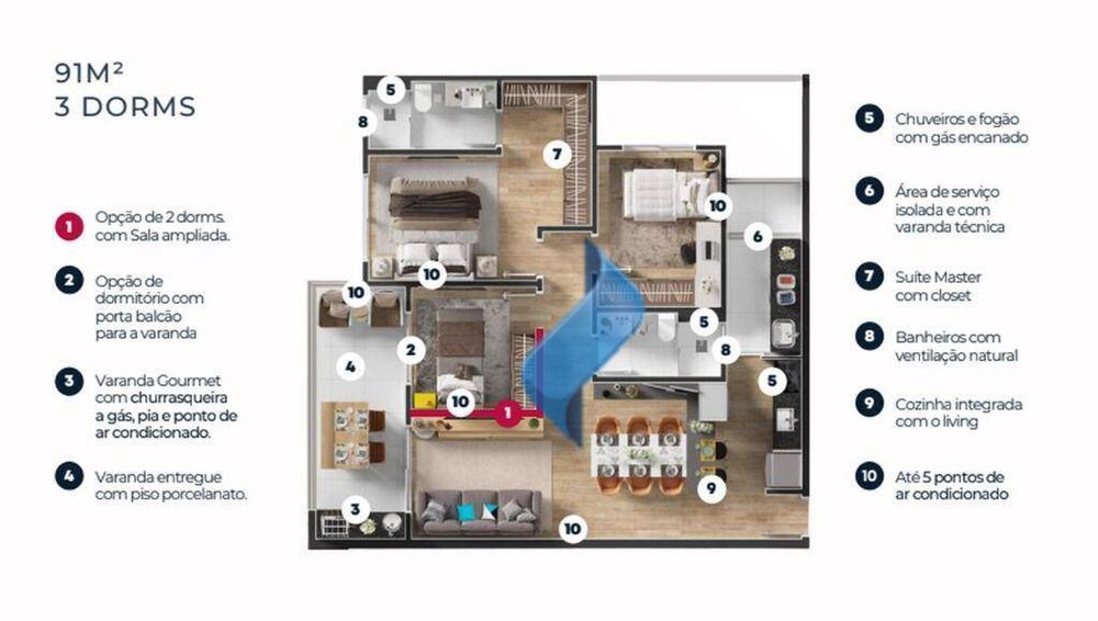 Apartamento, 3 quartos, 87 m² - Foto 7