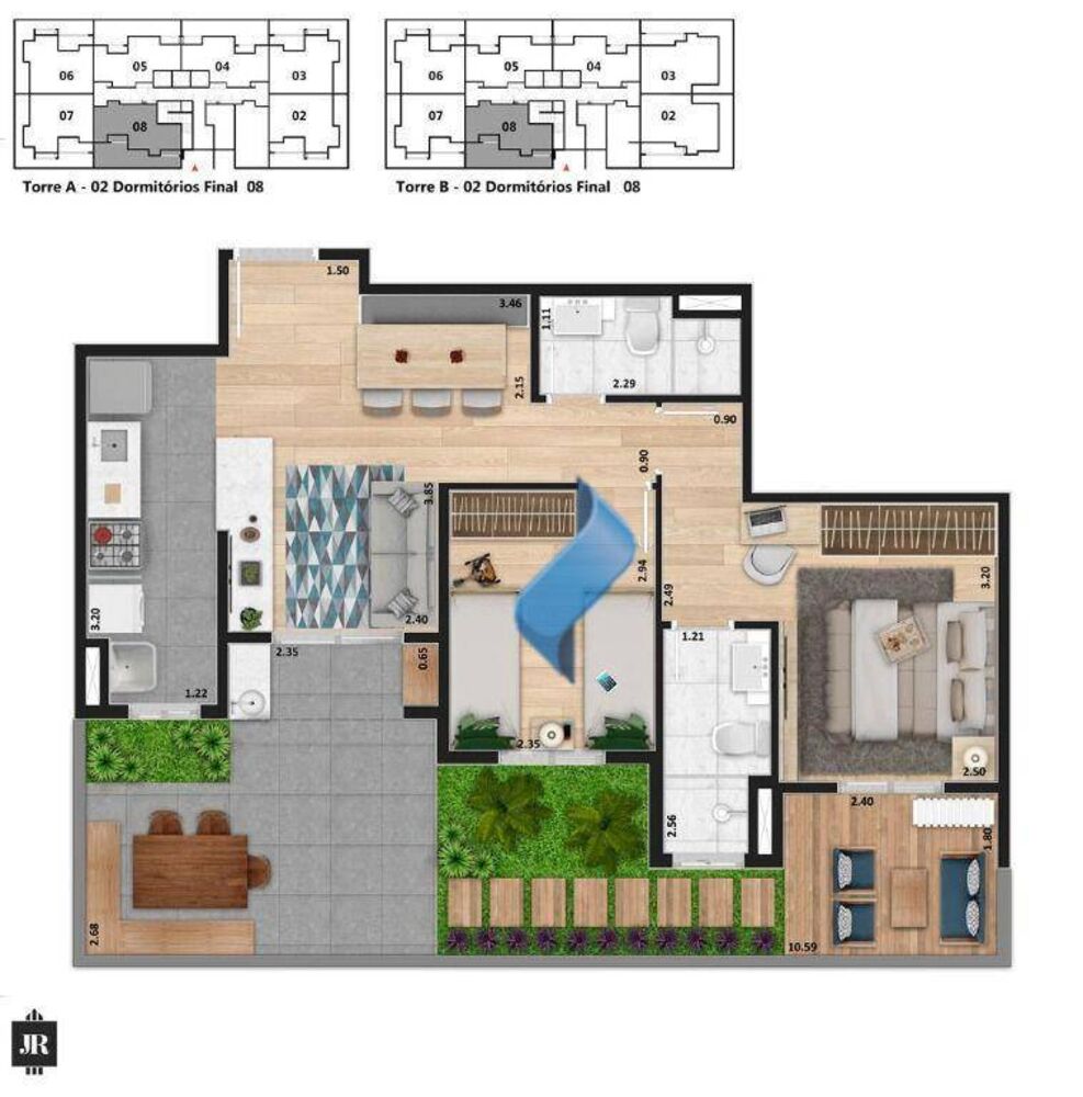 Apartamento, 2 quartos, 52 m² - Foto 4