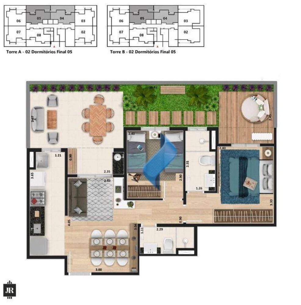 Apartamento, 2 quartos, 52 m² - Foto 3