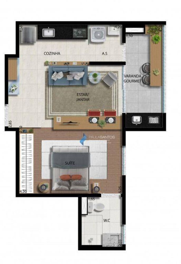 Apartamento, 1 quarto, 67 m² - Foto 16