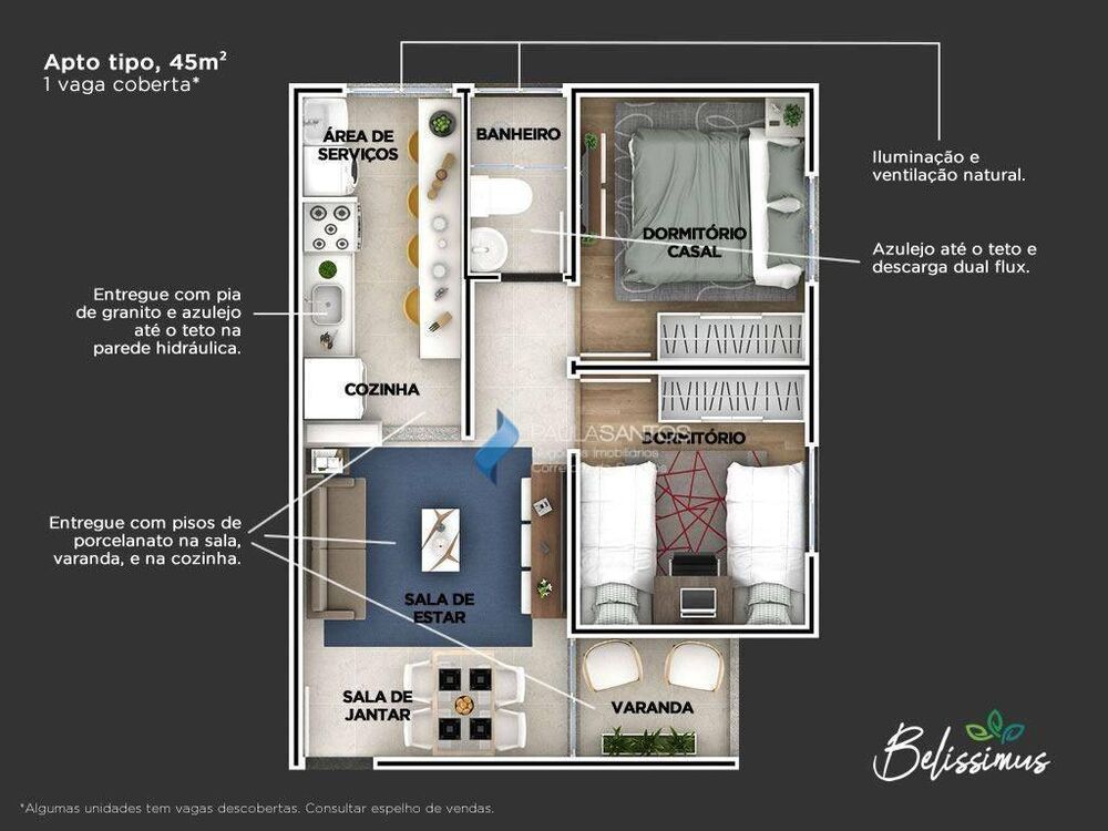 Apartamento, 2 quartos, 44 m² - Foto 6