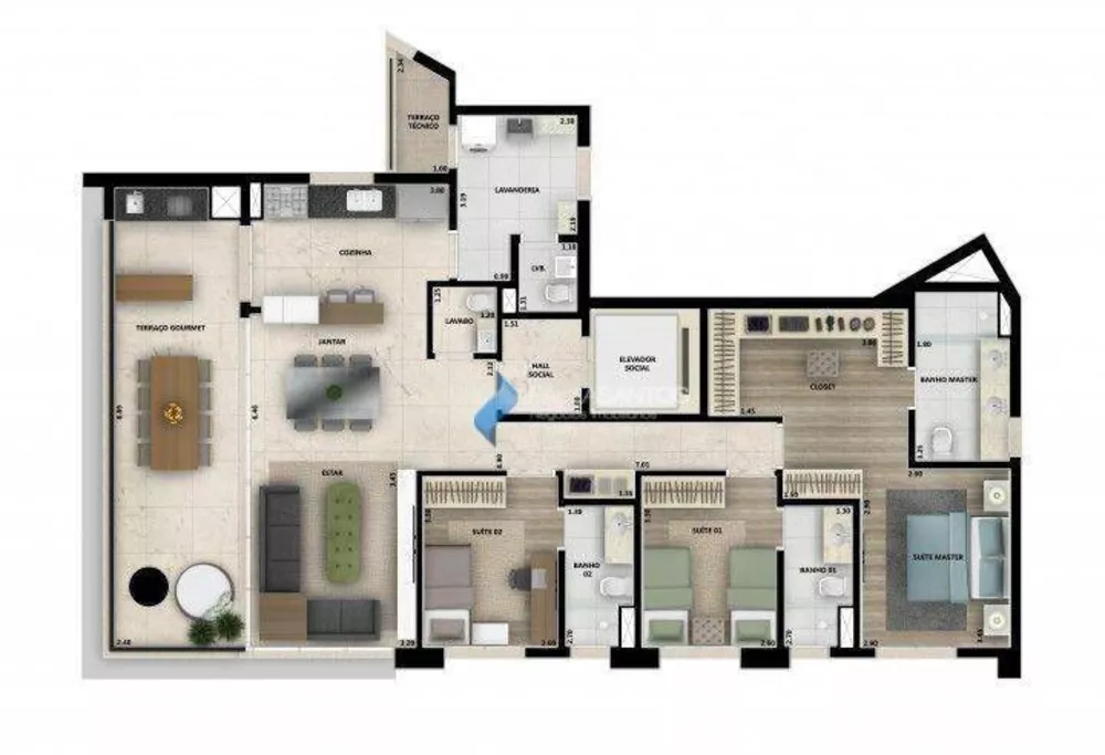 Apartamento, 3 quartos, 151 m² - Foto 12