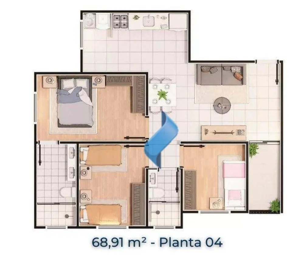 Apartamento, 3 quartos, 68 m² - Foto 4