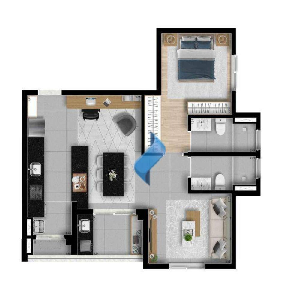 Apartamento, 2 quartos, 65 m² - Foto 4