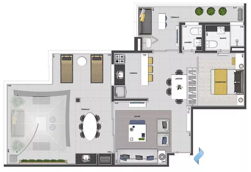Apartamento, 1 quarto, 50 m² - Foto 10