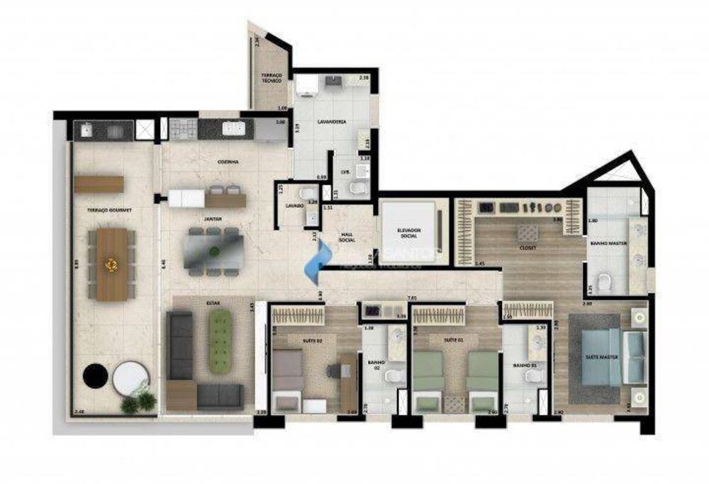 Apartamento, 3 quartos, 151 m² - Foto 2
