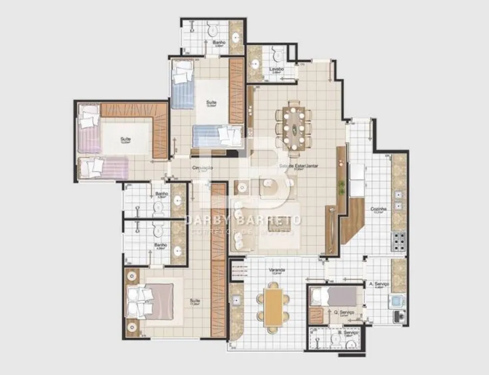 Apartamento, 3 quartos, 140 m² - Foto 4