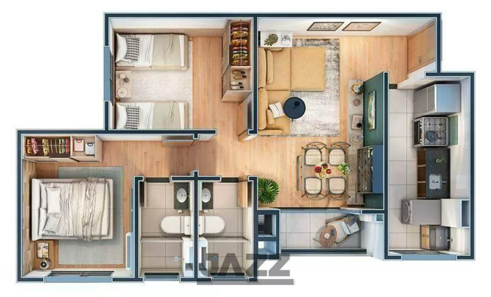 Apartamento, 2 quartos, 54 m² - Foto 6