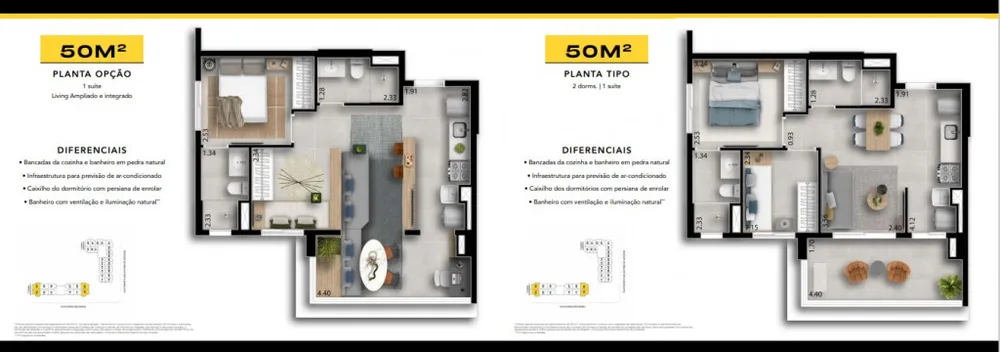 Apartamento, 1 quarto, 31 m² - Foto 2