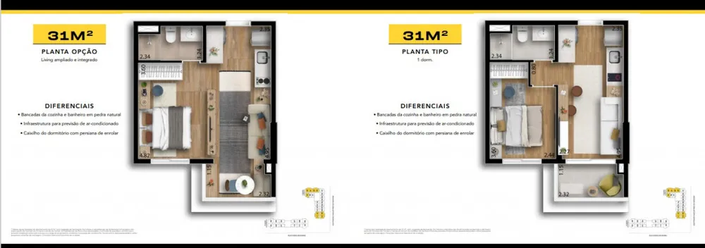 Apartamento, 1 quarto, 31 m² - Foto 4