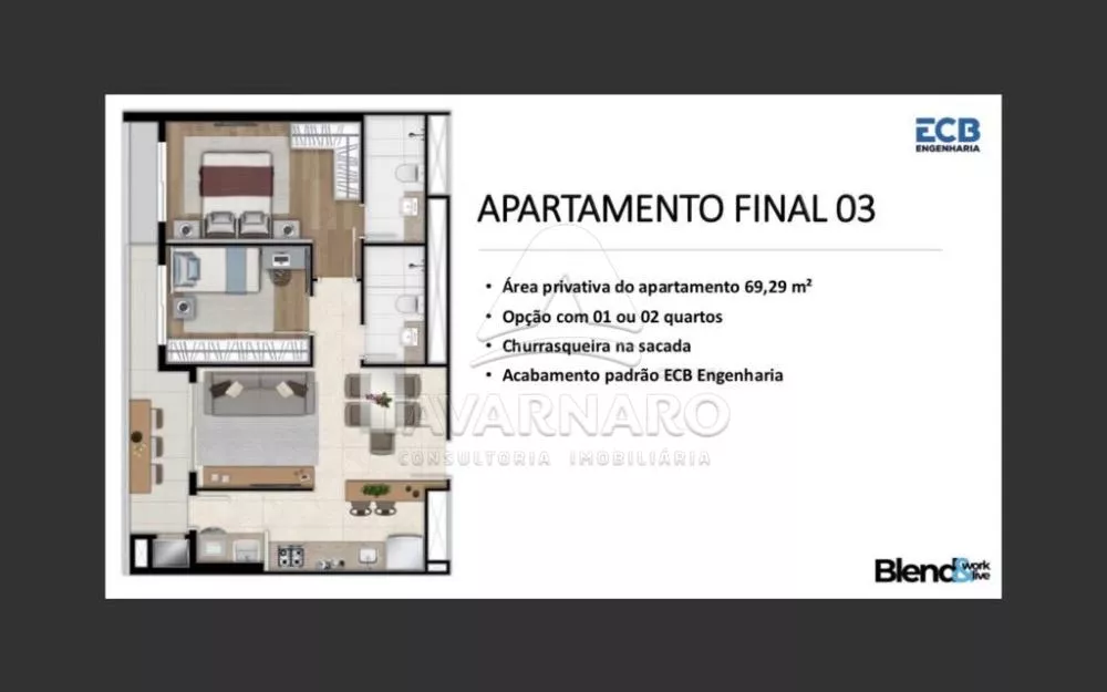 Apartamento à venda com 2 quartos, 140m² - Foto 3