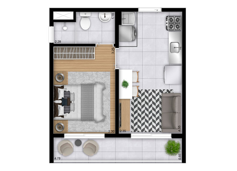 Apartamento à venda com 1 quarto, 26m² - Foto 13