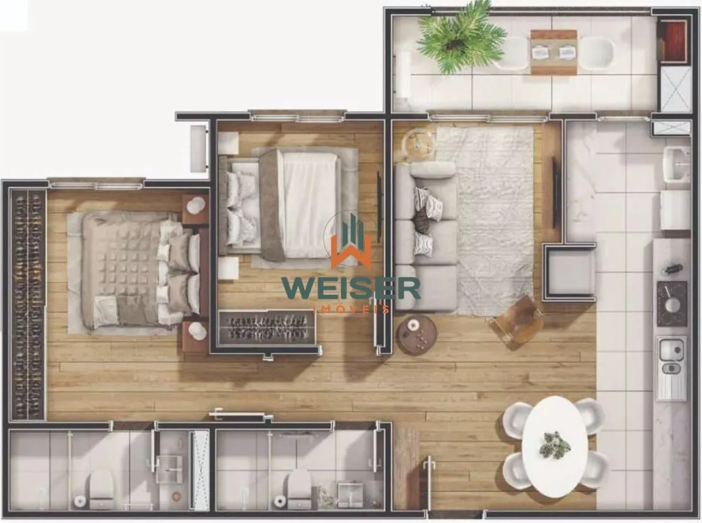 Apartamento, 2 quartos, 69 m² - Foto 2