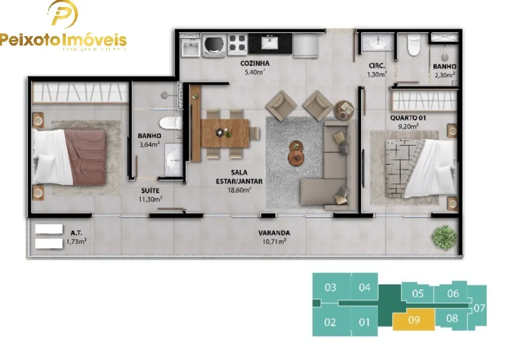 Apartamento, 2 quartos, 58 m² - Foto 11