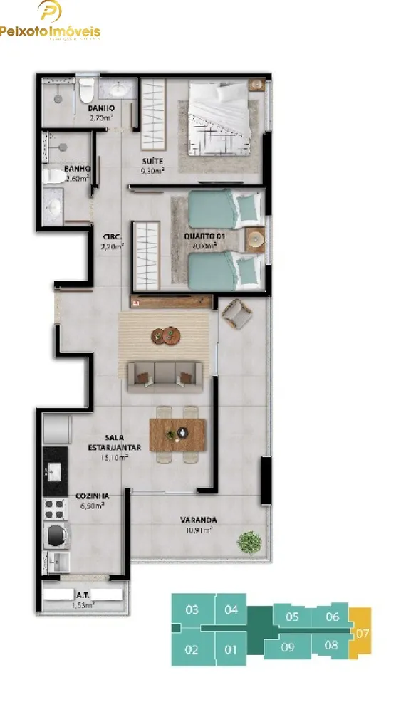 Apartamento, 2 quartos, 58 m² - Foto 10