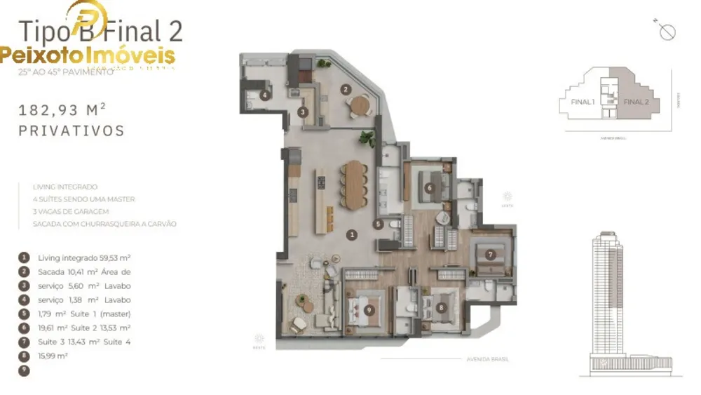 Apartamento, 4 quartos, 183 m² - Foto 1