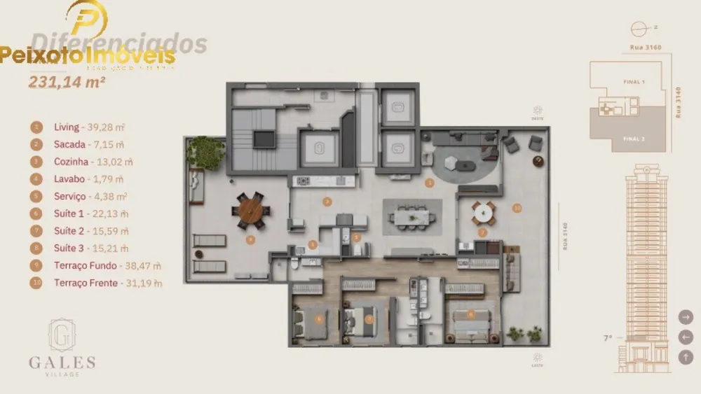 Apartamento, 3 quartos, 231 m² - Foto 2