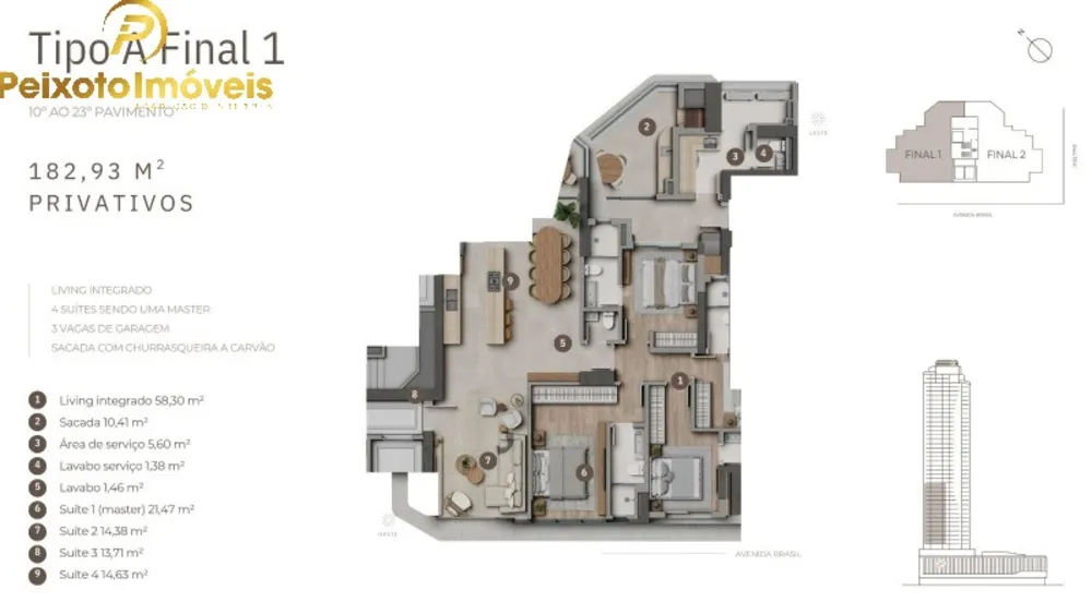 Apartamento, 4 quartos, 183 m² - Foto 1